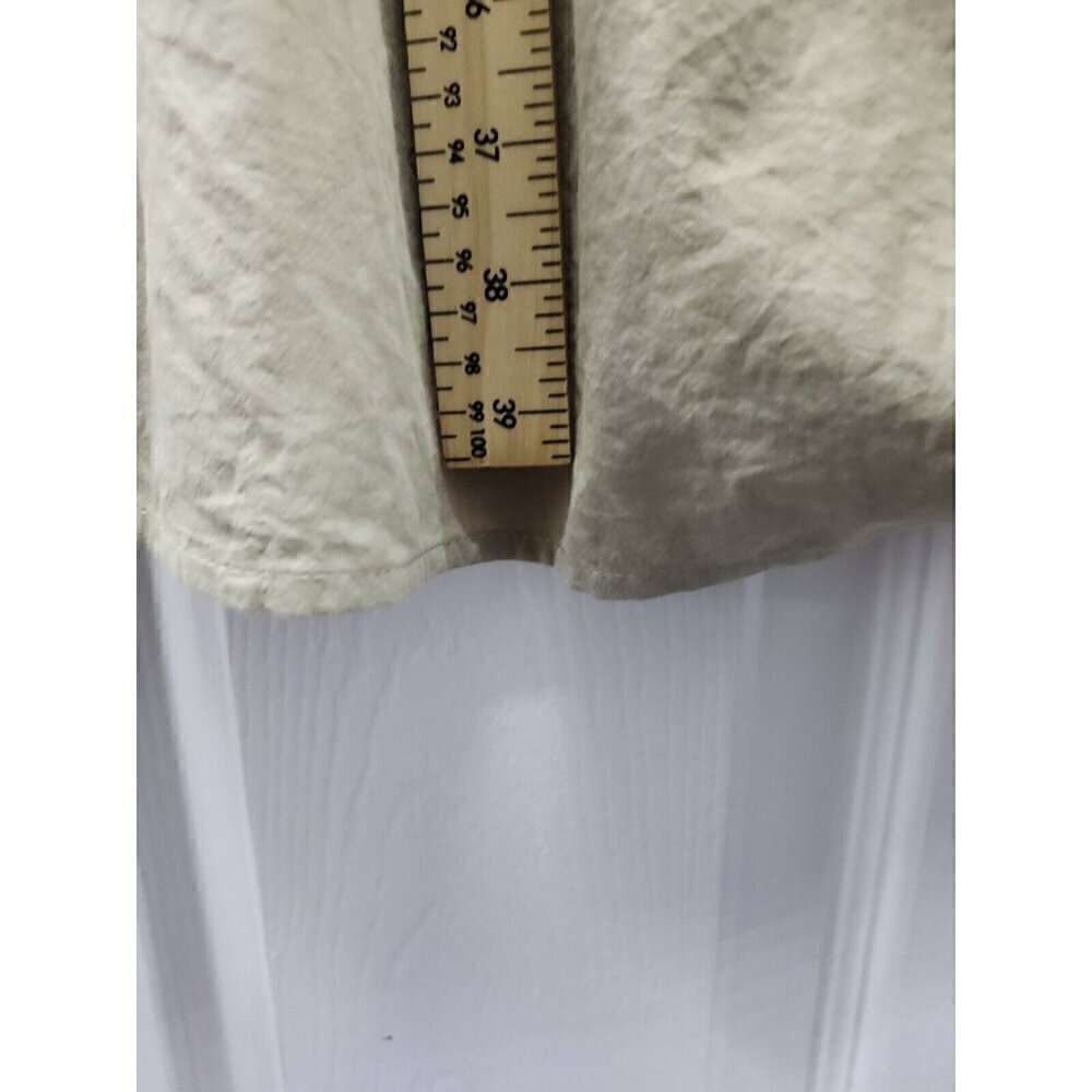 Dazy Tan Ruffle Hem Puff Sleeve Square Neck Belt Slze L - Picture 5 of 6